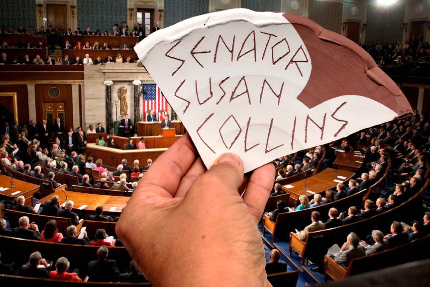 With this pot shard, I CAST YOU OUT! Potters- send ostracons to your least favorite politicians. In ancient Greece, this is how people were ostracized. Susan Collins' participation in the fraud that is Brett Kavanaugh’s confirmation, makes me furious.  #votebyostracon #ostracon