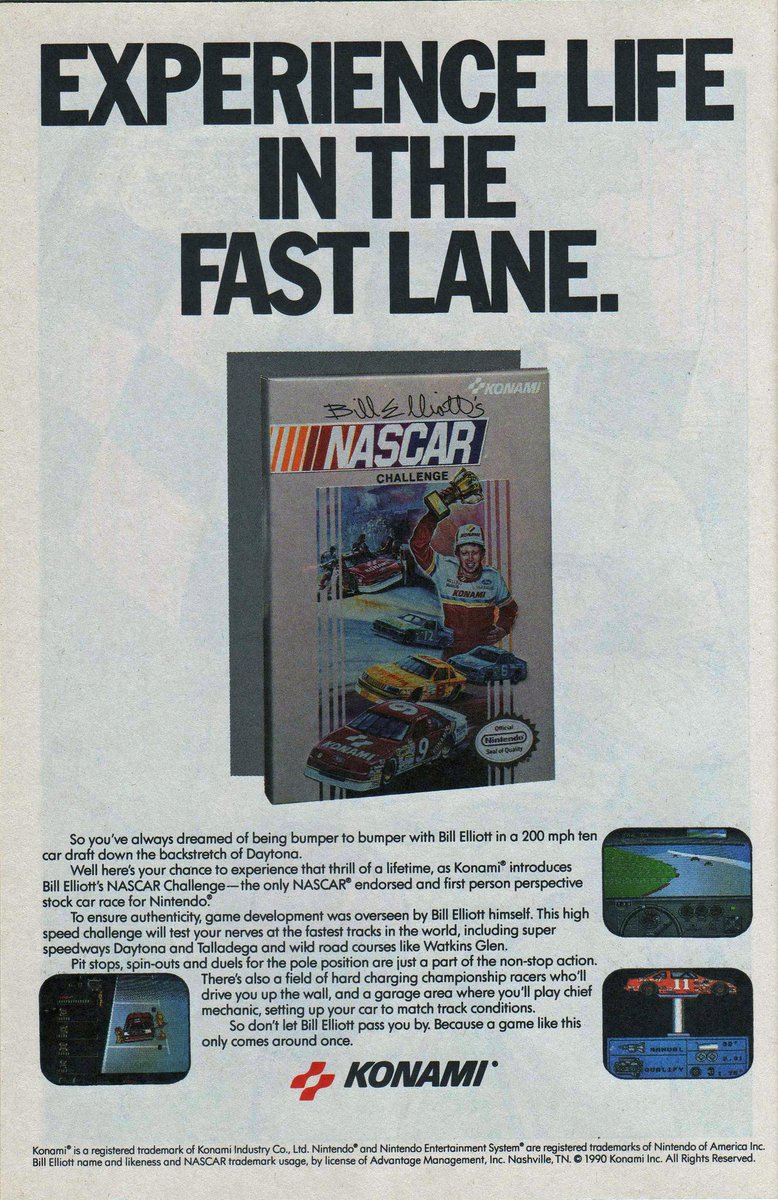 Nascarman On Twitter 1991 Ad For Bill Elliott S Nascar Challenge