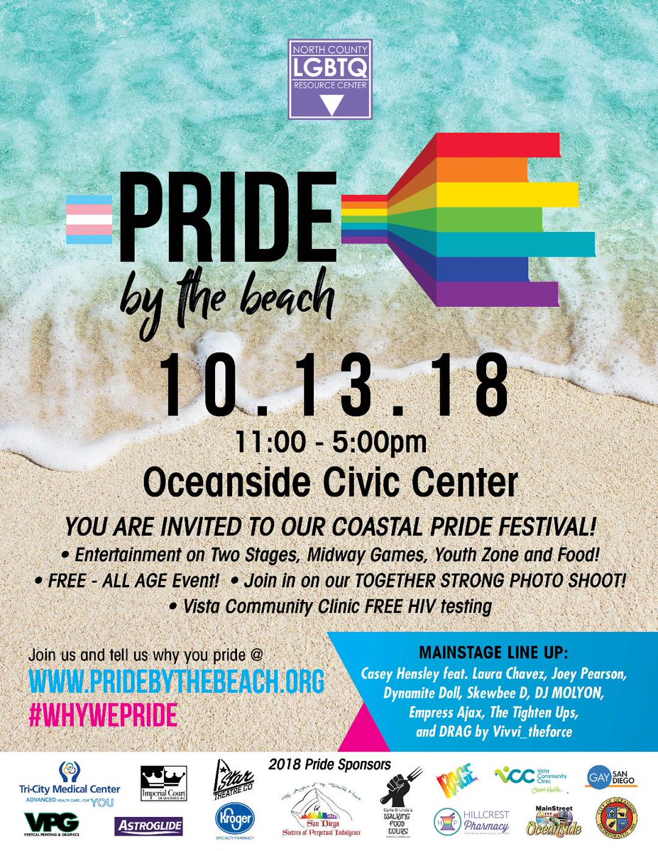 DrBronner's tweet photo. San Diego, come find us at #Pride by the Beach in Oceanside from 11am-5pm this Saturday, October 13 at Dr. Bronner's booth #22! The event is free and open to all ages. #WhyWePride https://t.co/k4sb5GkRnu