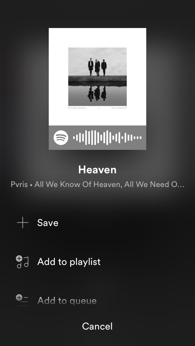 KermitOnGround's tweet photo. @Spotify could you add a ‘remove’ option to the ‘...’ menu for songs in a playlist? IOS11 app doesn’t have it. https://t.co/LtKKgsjViQ