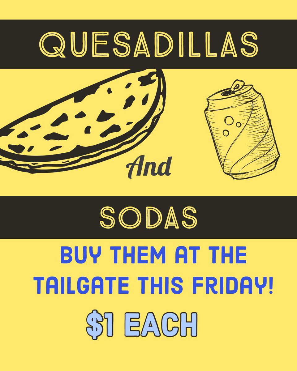 JWNMEChA's tweet photo. Get some delicious quesadillas before the game tomorrow. https://t.co/aFRWKikzWx.A will be in the arcade during the tailgate! https://t.co/rVZl6tWhdA