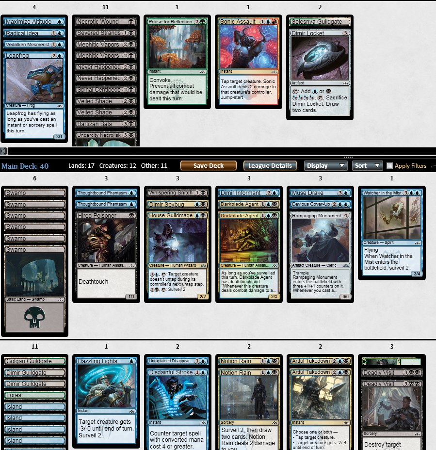 ctellecampbell's tweet photo. Currently 1-0 with some spoopy dimir on day 99 of #100DaysOfDraft! 1 more day!!! https://t.co/rkqcRYGFzs