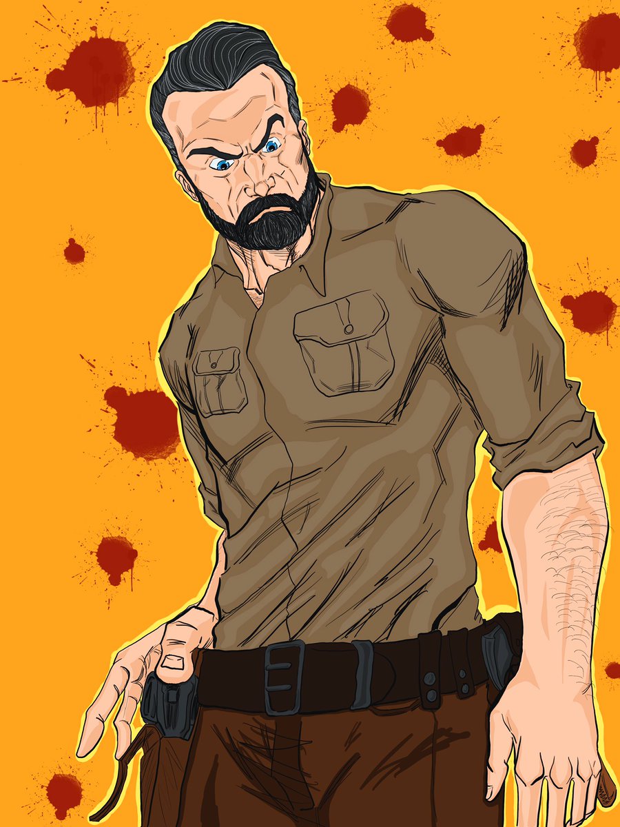 Practicing with my iPad decided to give #AndrewLicoln #RickGrimes a comic book style send off <a href="/TheWalkingDead/">The Walking Dead</a> <a href="/AMCTalkingDead/">Talking Dead</a>