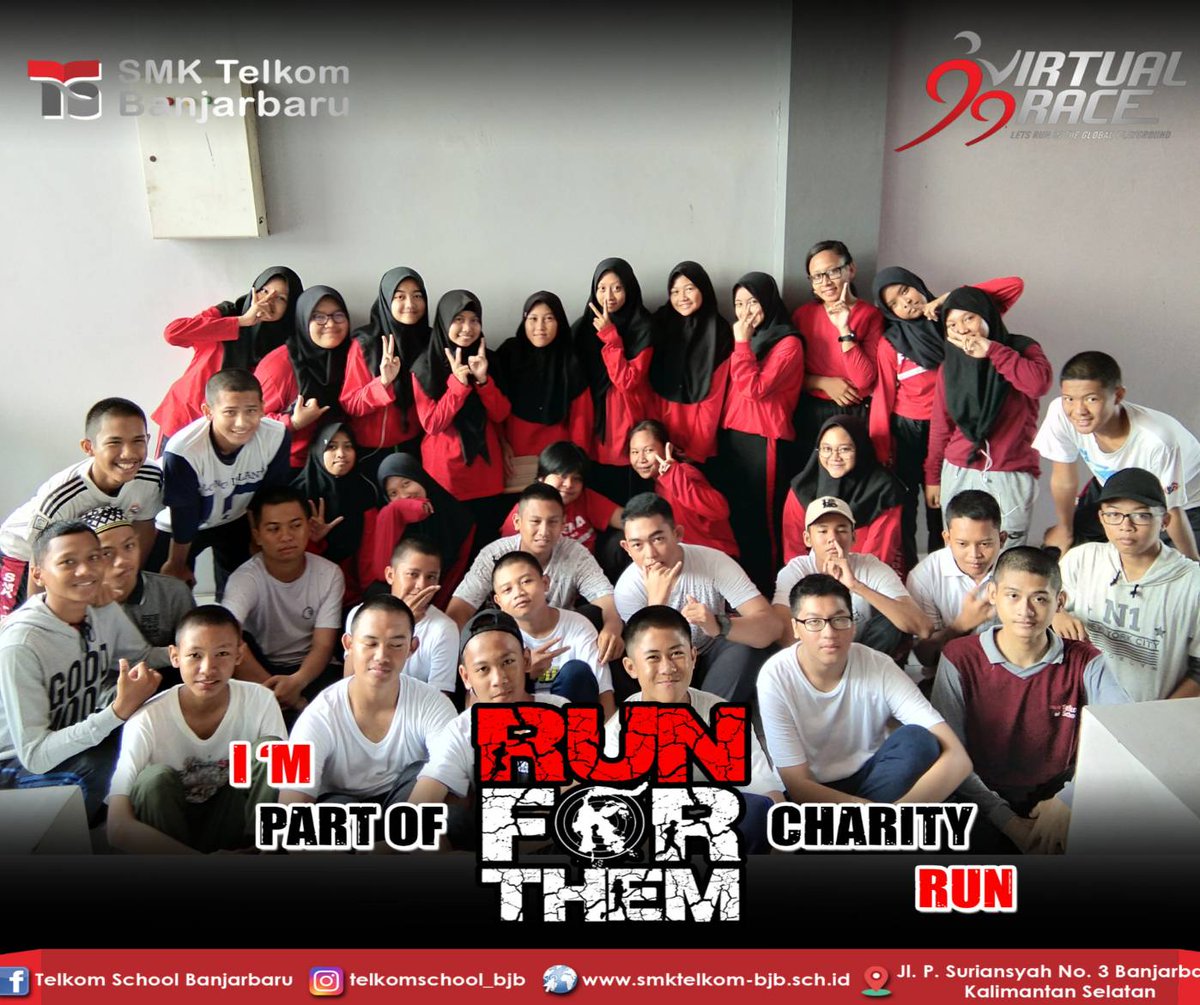 smktelkombjb's tweet photo. Beberapa foto kegiatan keluarga besar SMK Telkom Banjarbaru dari kelas X-XI-XII dalam memeriahkan acara Charity Run  #RUNFORTHEM  untuk membantu saudara kita di Palu, Donggala dan sekitarnya hari ini ~ https://t.co/jX8vbbtCNc
