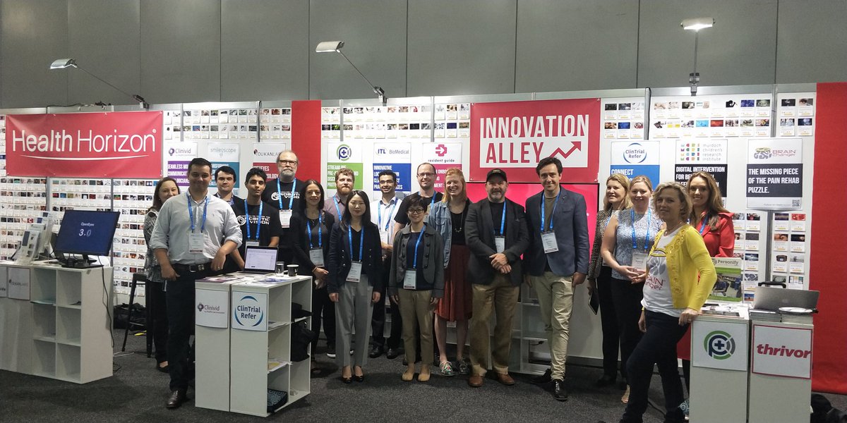 healthhorizon's tweet photo. What a great team of health innovators at #IHFBrisbane2018
@PersonifyCare @plenoptoscope @smileyscope @ClinTrialRefer @InfoInnovate @Thrivornow @brain_changer @ToukanLabs_Co @MCRI_for_kids @HDelivered #medapps #itlaustralia https://t.co/oXIYRI2Cjo