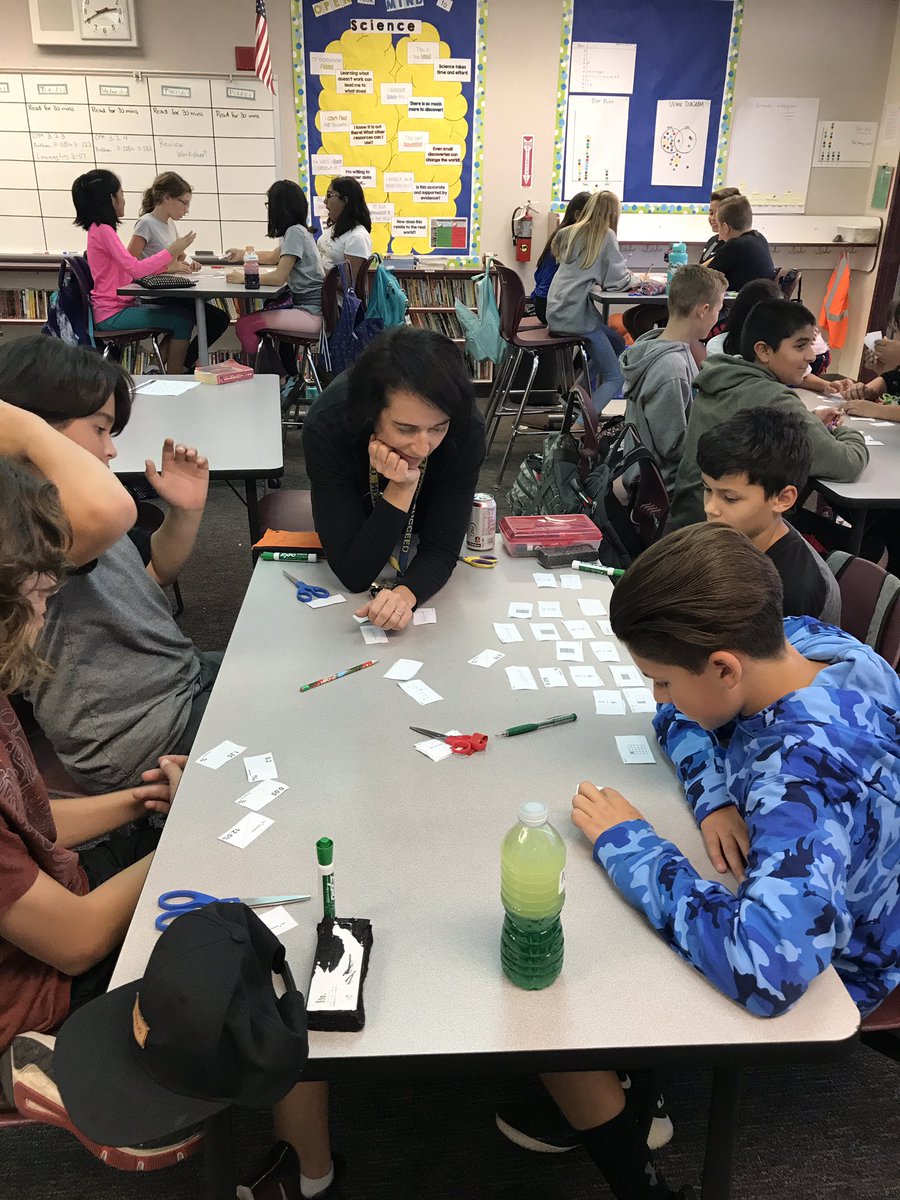 VVCubs's tweet image. 6th graders challenged and engaged with math tasks from this week’s Silicon Valley Math Initiative training. #vvcubs #RUSDproud #svmi