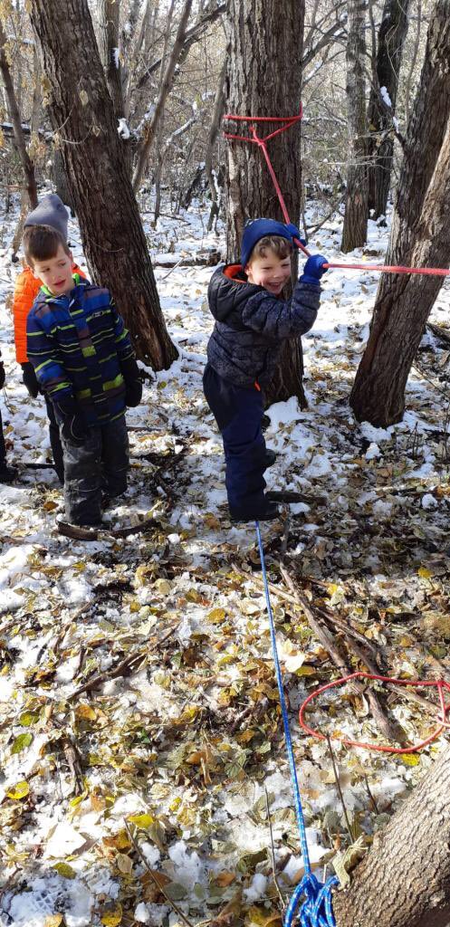 Nature_school's tweet photo. We asked them to build a classroom  playground.  Challenge accepted!         #nature #imaginativeplay #playschool #stalbert https://t.co/ct6MQg9cdC