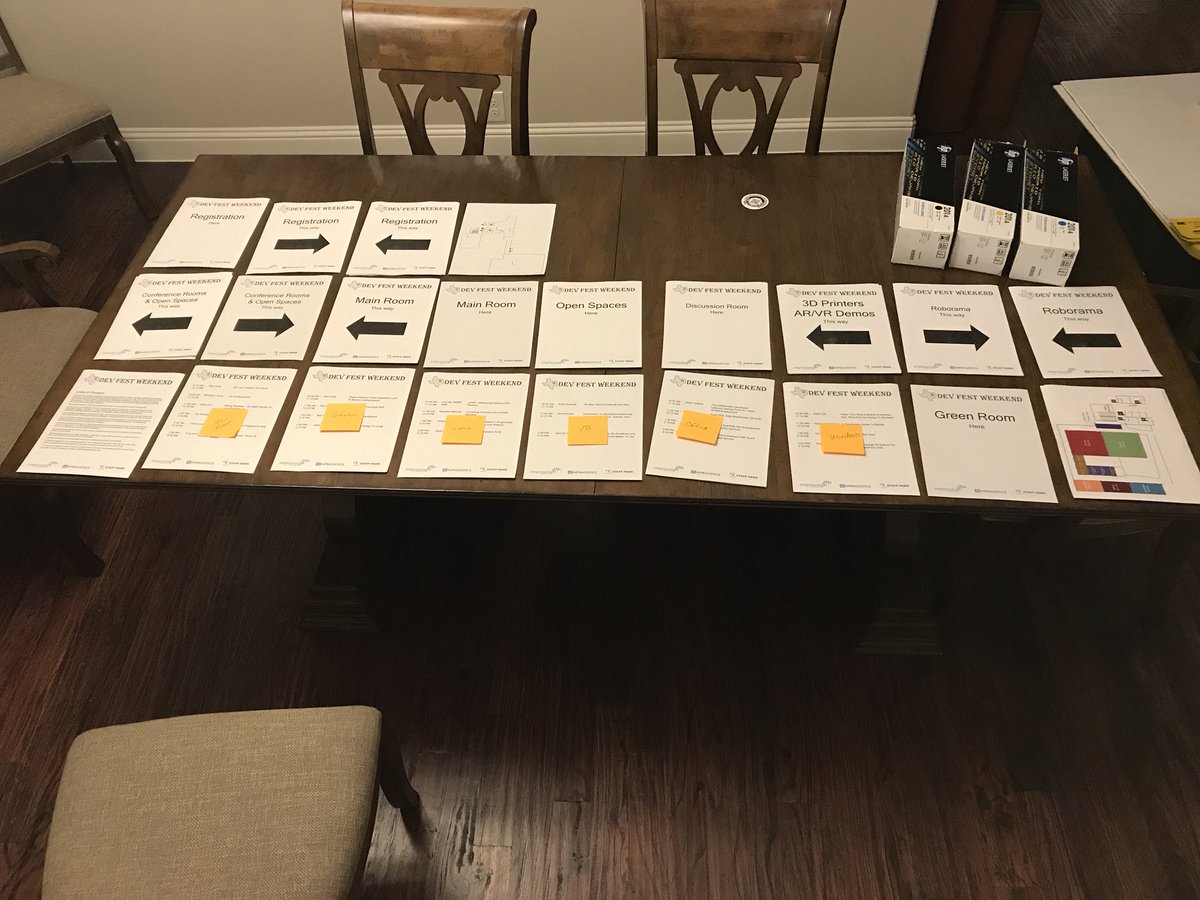DevFestWeekend's tweet image. There weren’t enough signs. #DevFestWeekend2018