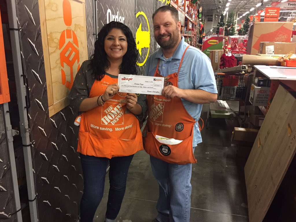 Norma receiving her 1st Cha-Ching check for a fencing Lead. Great Job Norma, SS desk supporting the store with leads $3,750 fence job