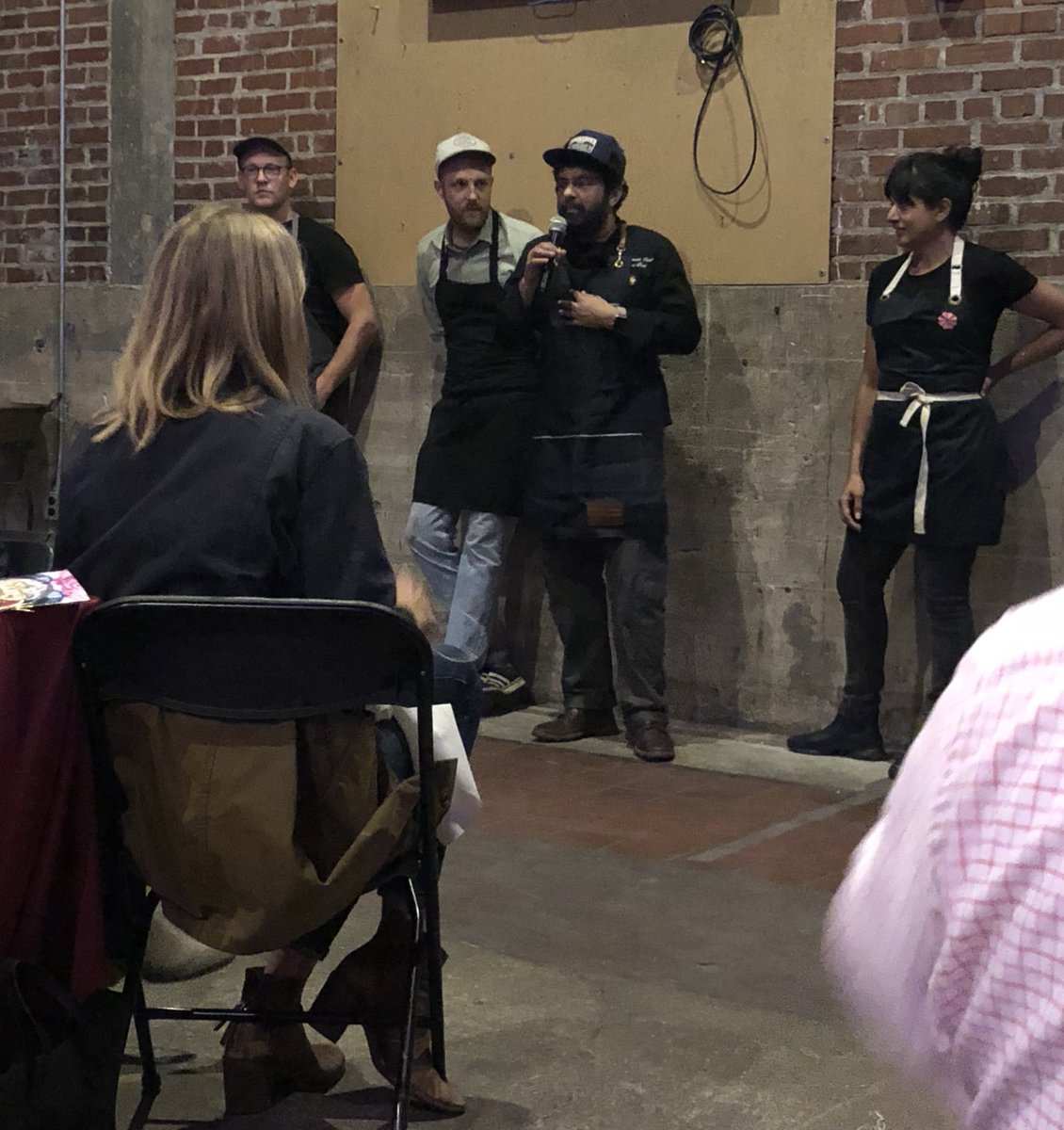 Thanks to <a href="/MeherwanIrani/">Meherwan Irani</a> &amp; co for a delicious first meal at #SFAOXF! 👏👏👏