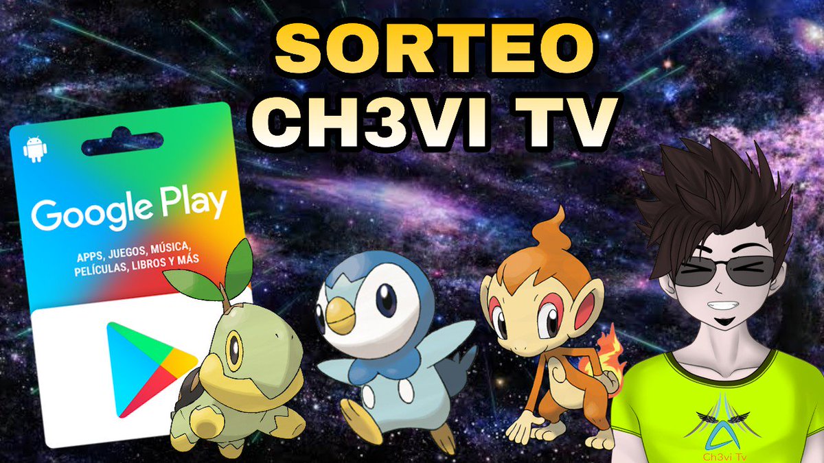 馃敟SORTEO GOOGLE PLAY馃敟
Bases para participar!
馃挜 SUSCRIBETE A MI CANAL DE YOUTUBE 馃憞
http://www.youtube.com/Ch3viTv聽
馃挜 Seguirme en Twitter y dar RETWEET a esta Publicaci贸n!
El ganador ser谩 anunciado en el video del S谩bado 20 de Octubre!