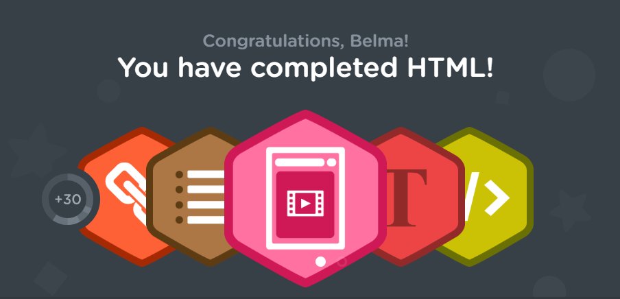 AgileBelma's tweet photo. R2D30 - I've been revising my HTML and I love it! Just completed the HTML course on Treehouse :-) #100DaysOfCode https://t.co/sMtB1xo6tl