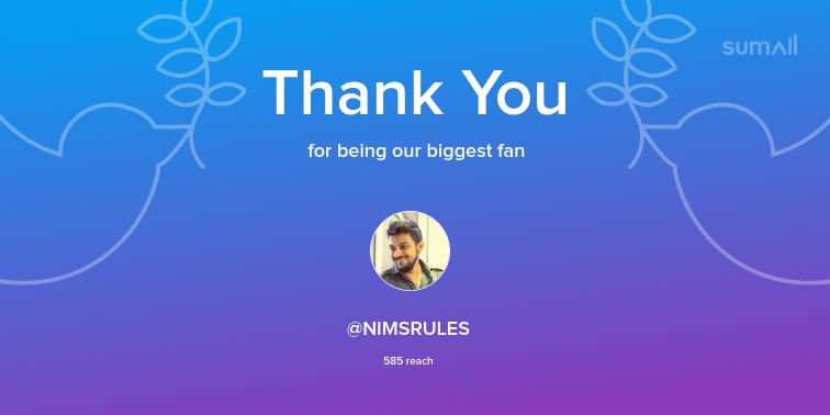 Our biggest fans this week: @NIMSRULES. Thank you! via sumall.com/thankyou?utm_s…