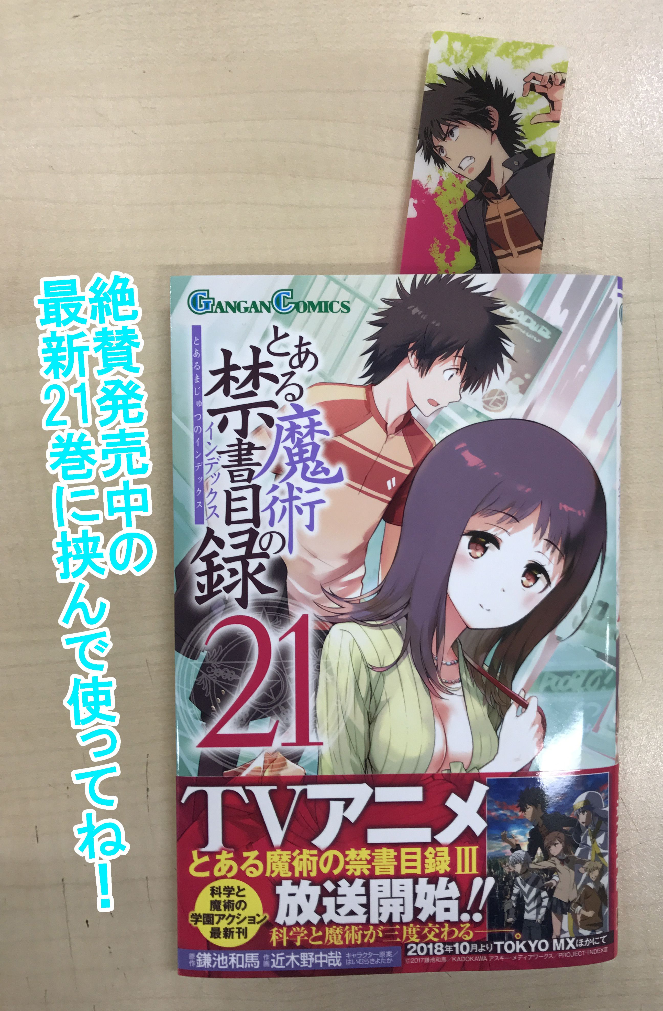 少年ガンガン １1月号の付録その は とある魔術の禁書目録 特製クリアしおりセット カッコいい 可愛い近木野先生イラストを使用して作成されたこちらのアイテム ぜひ絶賛発売中の最新２１巻とあわせて使ってくださいね ナツオ 少年ガンガン