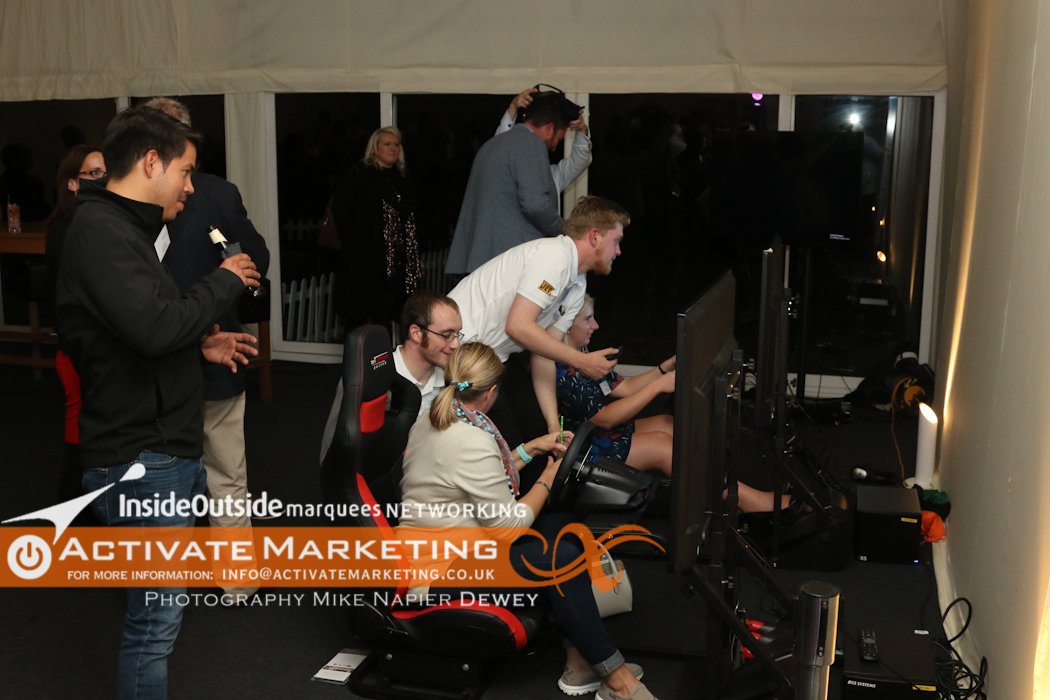 activatemkting's tweet photo. Great fun racing cars at Tuesday's EventsNet. Useful #networking for businesses involved in all aspects of #corporateevents, #weddings &amp; #hospitality. To attend contact Gary Duarte at: https://t.co/dStZxLJhuc @ISOS_Marquees For car sims: https://t.co/RfVz5J3HRx Photo @insight60 https://t.co/WC2LchMHdv