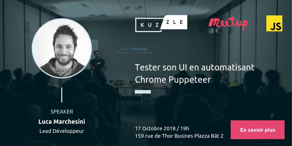 Kuzzleio (@kuzzleio) on Twitter photo #meetup <a href="/MontpellierJS/">MontpellierJS</a>
Le 17/10 chez <a href="/Exaprint/">Exaprint</a> retrouvez <a href="/xbill82/">Luca Marchesini</a> pour un talk > Tester son UI en automatisant Chrome Puppeteer
➡️meetup.com/fr-FR/Montpell… (liste d'attente désolé 🤷♀️)
#javascript #nodejs #js #vuejs #montpellier #coding #webdev #meetup <a href="/MontpellierJS/">MontpellierJS</a>
Le 17/10 chez <a href="/Exaprint/">Exaprint</a> retrouvez <a href="/xbill82/">Luca Marchesini</a> pour un talk > Tester son UI en automatisant Chrome Puppeteer
➡️meetup.com/fr-FR/Montpell… (liste d'attente désolé 🤷♀️)
#javascript #nodejs #js #vuejs #montpellier #coding #webdev