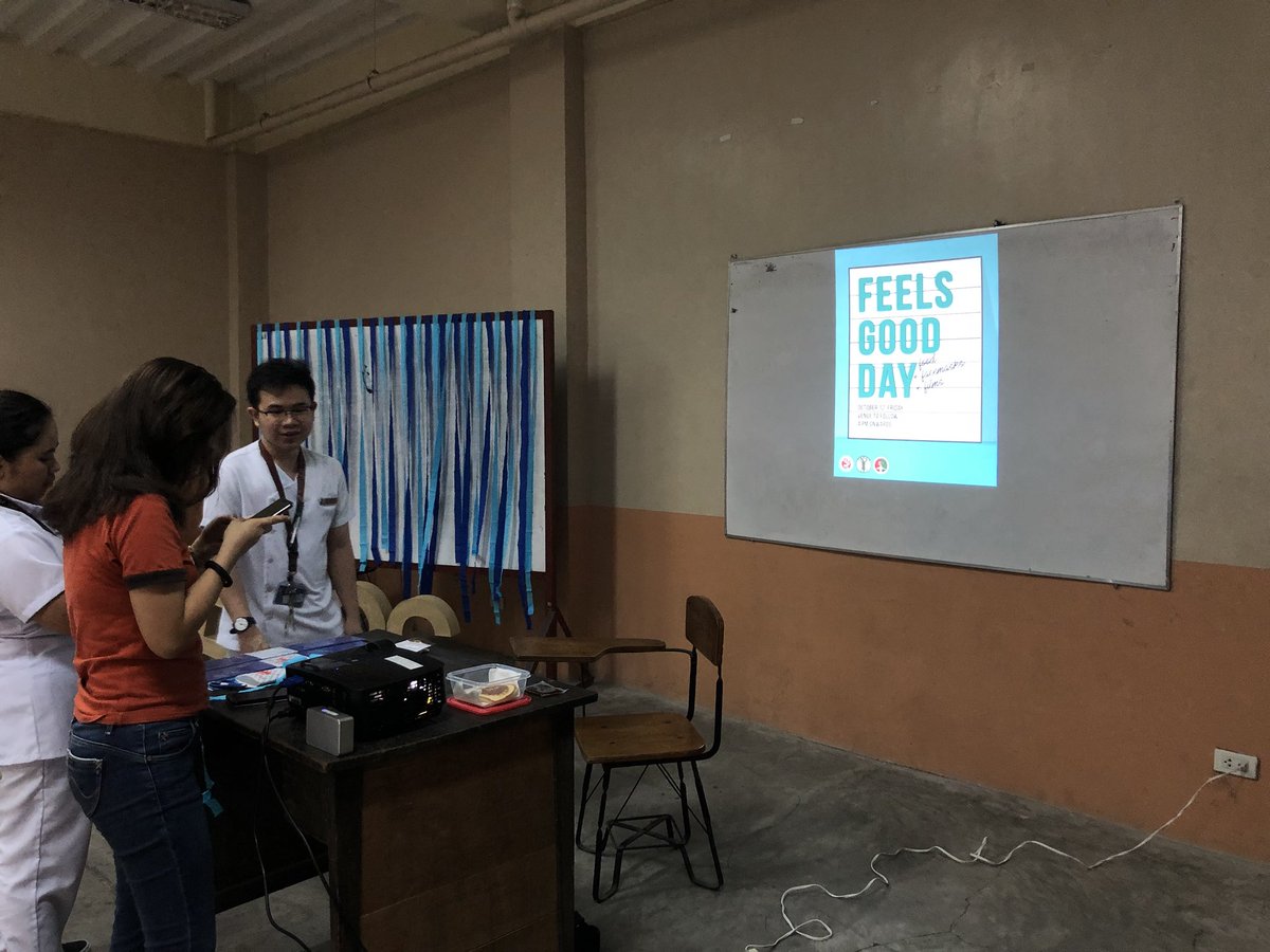 UPMMHC's tweet photo. Head over to the Student Center 3/F for our FGD: Feels Good Day!

#TunayNaKwento
#PagusapanAngIsipan
#WorldMentalHealthDay https://t.co/N3gAUG5jFE