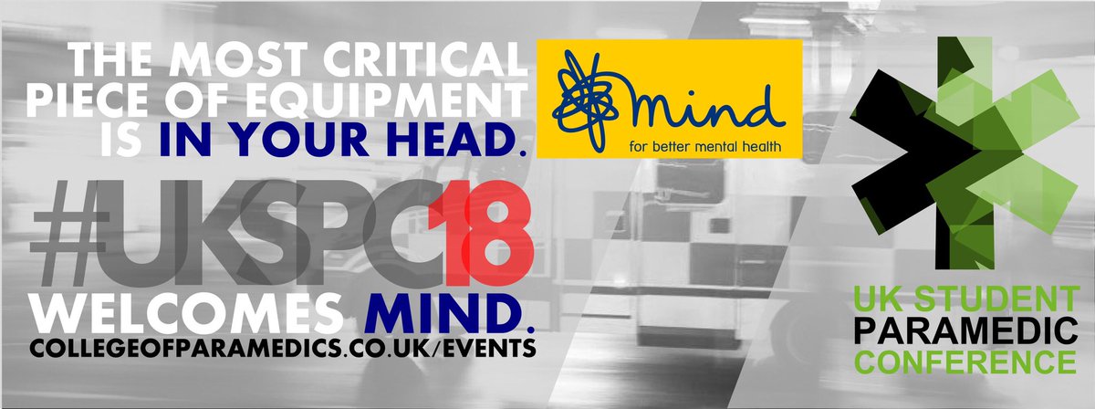 Following this weeks #WMHD18 we’re really excited to welcome @MindCharity @mindbluelight to #UKSPC18. They’ll be talking around the importance of mental health in the emergency services. Watch this space, more info to follow! @ParamedicsUK