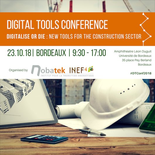 Antoine Dugué (@ntoin3d) on Twitter photo Hosted by <a href="/univbordeaux/">Université de Bordeaux</a> organized by <a href="/NobatekInef4/">NOBATEK</a> come see the future of digitalization in the construction sector at #DTConf18, on #BIM & #renovation feat. <a href="/Built2Spec/">Built2Spec Project</a> <a href="/ProjectBertim/">BERTIM project</a> <a href="/bim4ren/">BIM4REN Project</a> <a href="/vrmtech/">VRM Tech</a> <a href="/BimSolar/">SOLar_Bim</a>. Free on 23rd of Oct in Bordeaux. Reg here: nobatek.inef4.com/digital-tools-… Hosted by <a href="/univbordeaux/">Université de Bordeaux</a> organized by <a href="/NobatekInef4/">NOBATEK</a> come see the future of digitalization in the construction sector at #DTConf18, on #BIM & #renovation feat. <a href="/Built2Spec/">Built2Spec Project</a> <a href="/ProjectBertim/">BERTIM project</a> <a href="/bim4ren/">BIM4REN Project</a> <a href="/vrmtech/">VRM Tech</a> <a href="/BimSolar/">SOLar_Bim</a>. Free on 23rd of Oct in Bordeaux. Reg here: nobatek.inef4.com/digital-tools-…