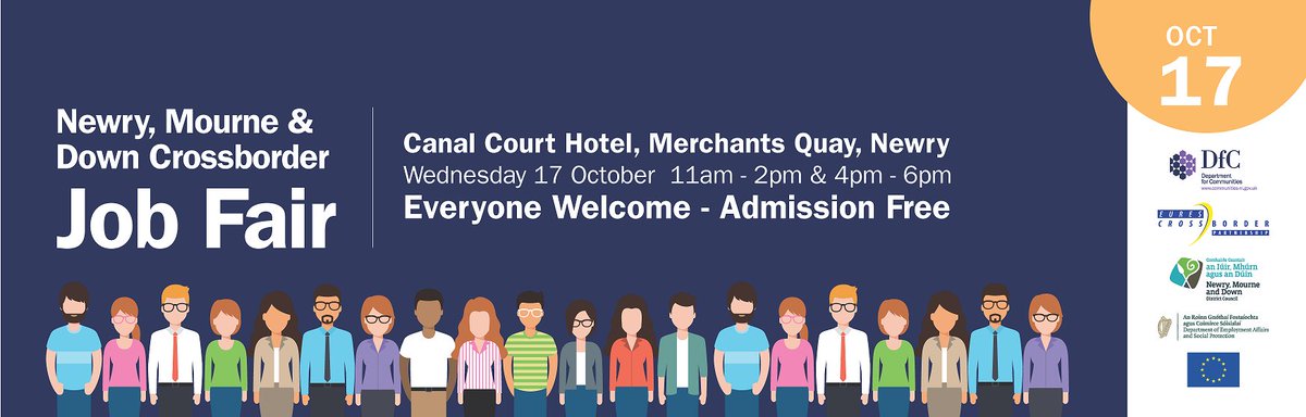 OrbyEngineering's tweet photo. Looking for a new job? Visit us at the #CrossBorderJobFair @CanalCourtHotel Newry on Wednesday 17th October from 11m to 2pm and 4pm to 6pm. We are on stand 31 @CrossEures @nmdcouncil   @communitiesNI #CrossBorderJobFair
#NMDJobs #communities https://t.co/DkkNW6L8f0