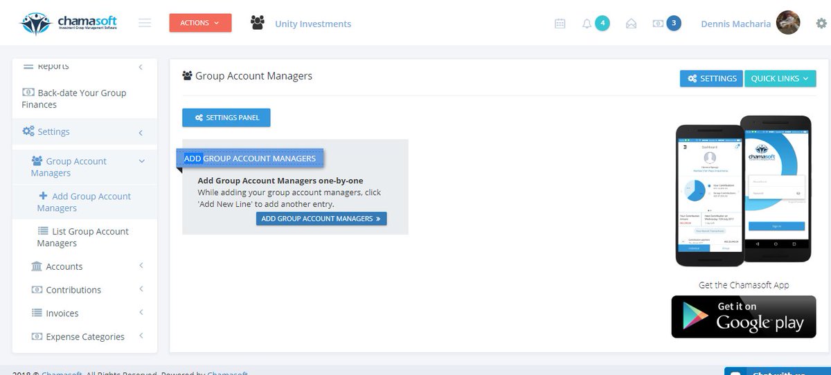 chamasoft's tweet photo. #ChamasoftApp Group account manager is an external account that can manage all the administration of the account without necessary a member of that group. https://t.co/3VNLc9YAUw