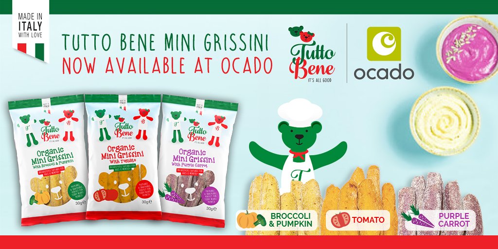 Surprise your bambinos at lunch with our Organic Mini Grissini – perfectly sized for lunchboxes and tasty snacking on the go! You can pick them up from <a href="/Ocado/">Ocado</a> now. ow.ly/awHC50jfMw8 #SchoolLunches #Vegetarian #Vegan