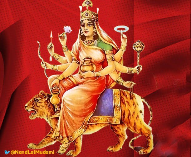 NandLalMudami's tweet photo. माँ दुर्गा अपने तृतीय स्वरूप में माँ चंद्रघंटा के रूप में जानी जाती हैं। माँ की कृपा से साधक को अलौकिक दर्शन होते हैं तथा साधक के समस्त पाप और बाधाएं विनष्ट हो जाती हैं। माँ का ये रूप आप सभी की मनोकामना पूरी करें। 
#Navratri2018 #HappyNavratri2018 @DantewadaDist https://t.co/N2JjhYXHx4
