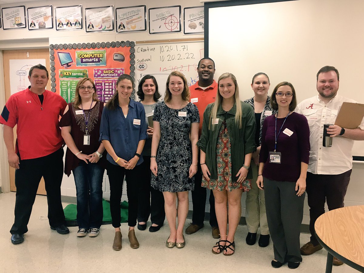 DrCRaulston's tweet photo. Awesome things are happening @RFBumpus! Thank you @HooverSchools and @VinnyCSed for sharing your awesomeness with @MontevalloTES #ed527 #UMEdTech students! https://t.co/bwOiuuB3Rg