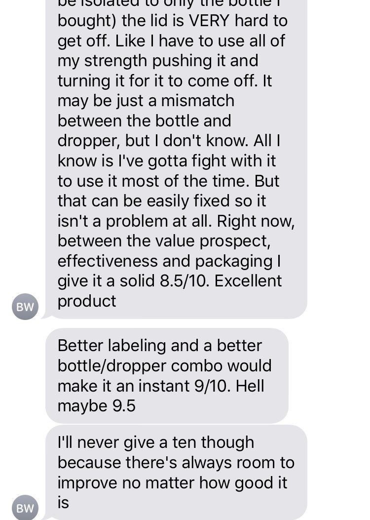 ShintoFarms's tweet photo. Our first customer review! We love your feedback and honesty we strive to be the best in the business here at #Shintofarms  Easier to open bottles and new labels coming soon #CBD https://t.co/EfJ0J0NQo2
