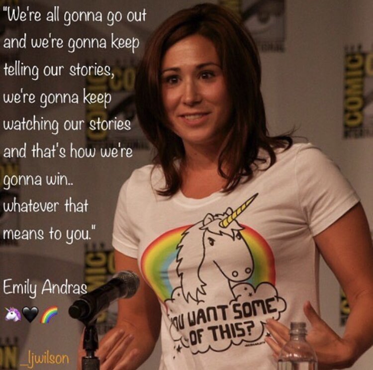 _LJWilson's tweet photo. @Monroesmydog @emtothea Very well said @Monroesmydog. This cast, this show, this crew and this fandom helped to change my life. @emtothea you helped me find the light, during one of my darkest times. You are truly inspiring 🦄🖤🌈 https://t.co/e0VwziHwdE