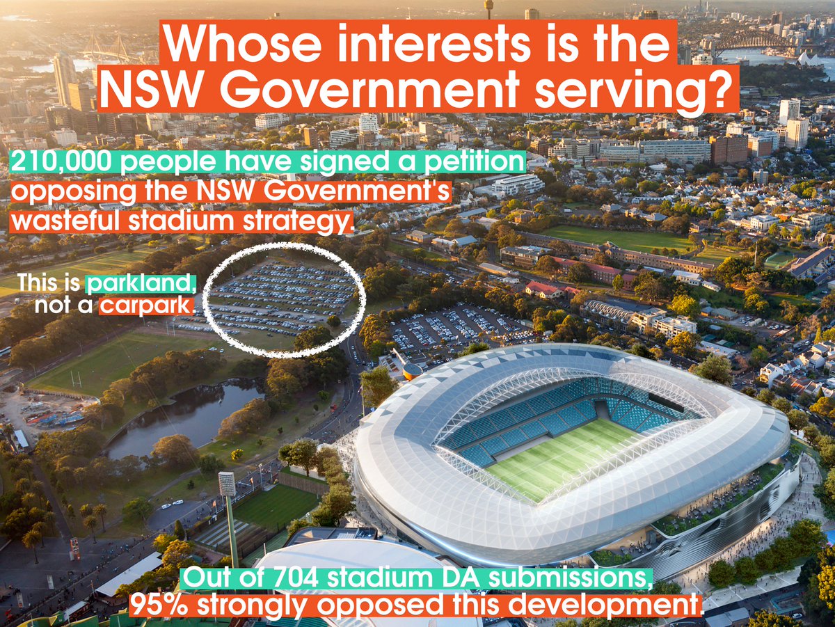 Today’s glossy images of a new Moore Park stadium highlight the shameful waste of over $700 million in public funds, despite overwhelming public opposition and a business case that concluded the costs exceed the benefits.