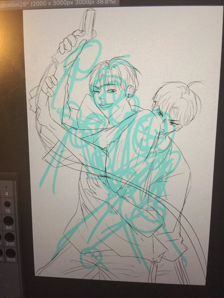 shutupdaehyun's tweet photo. [sketch] cos summer calls for it #daejae #wip #sketch #bap #bapfanart #TRAINCE #doodle https://t.co/Ohrrs0DUKr