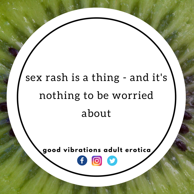 if you get red during sex, don't worry - it's likely how your body responds to increased blood pressure - this "sex flush" may appear over your face, neck, chest, and genitals. if it sticks around, and becomes itchy and swollen, it's best to have it checked out by a doctor