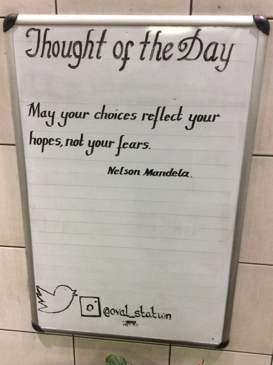 Oval_station's tweet photo. Friday 12th October Thought Of The Day From Oval Station https://t.co/v6wEMCttbI