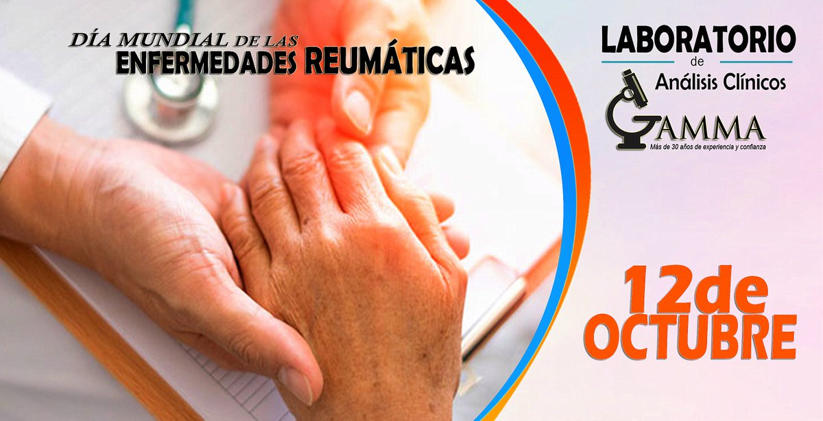 Labogamma's tweet image. 12 DE OCTUBRE – DÍA MUNDIAL DE LA ARTRITIS Y DÍA DE LAS ENFERMEDADES REUMÁTICAS 

Este viernes, 12 de octubre, se celebra el Día Mundial de la Artritis, una efeméride instituida en 1996 por la organización Arthritis and Rheumatism International (ARI)... xurl.es/t2yxj