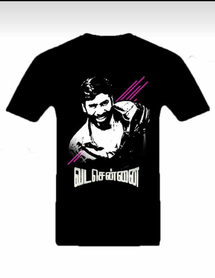 FansDanush's tweet photo. #T-shirts #vadachennai 😎 https://t.co/B6CMVE2FtU