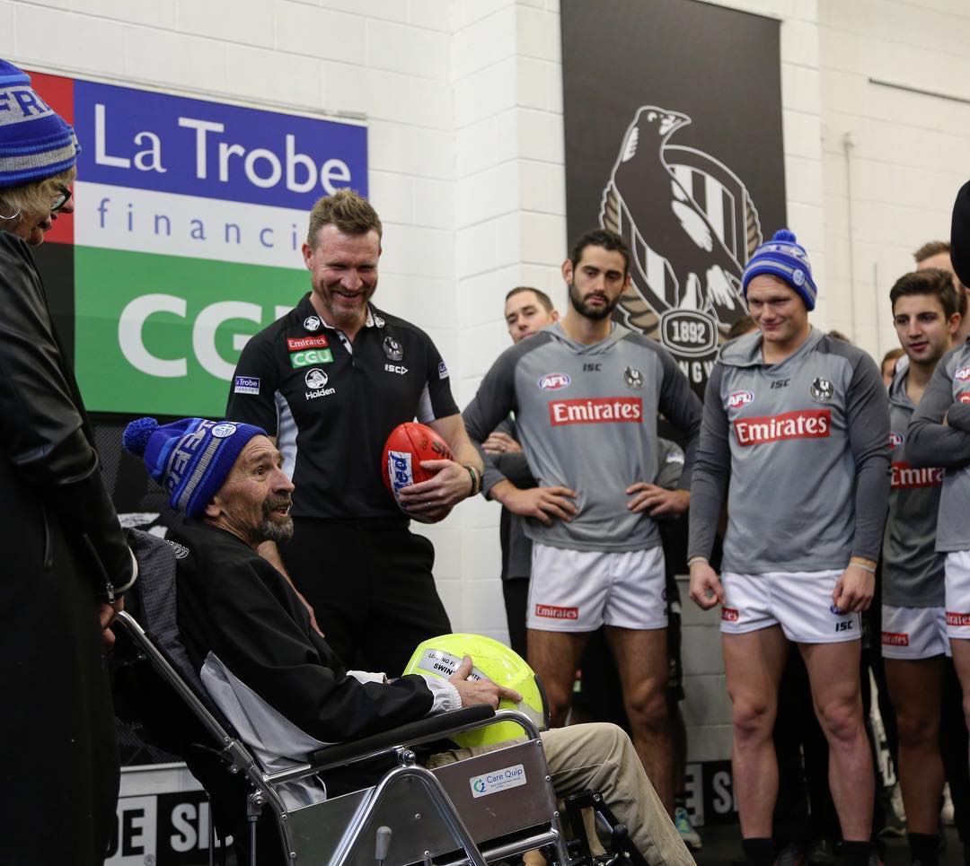 With deep sadness, we acknowledge the passing of Murray Swinton, an inspirational man + friend to many at the club - https://magpi.es/2pQCWauΒ Our thoughts are with his wife Tracie, sons Mitch + Nick + all he gave comfort to as he fought motor neurone disease #sidebyside