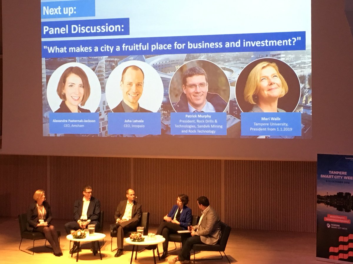 Why Tampere is The place for business. Great views from the panelists at #SmartTampere business forum.