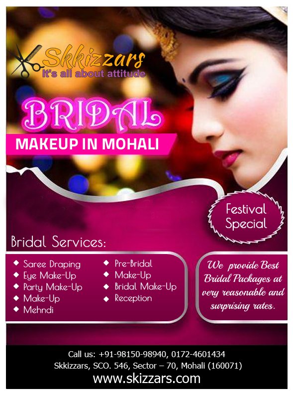 Skizzars Com Beauty Parlour Services At Home Twitterren Best Bridal Makeup Services In Mohali Are Available Now We Are Serving Best Deals For Bridal Makeup Our Address Skkizzars Sco 546 Sector