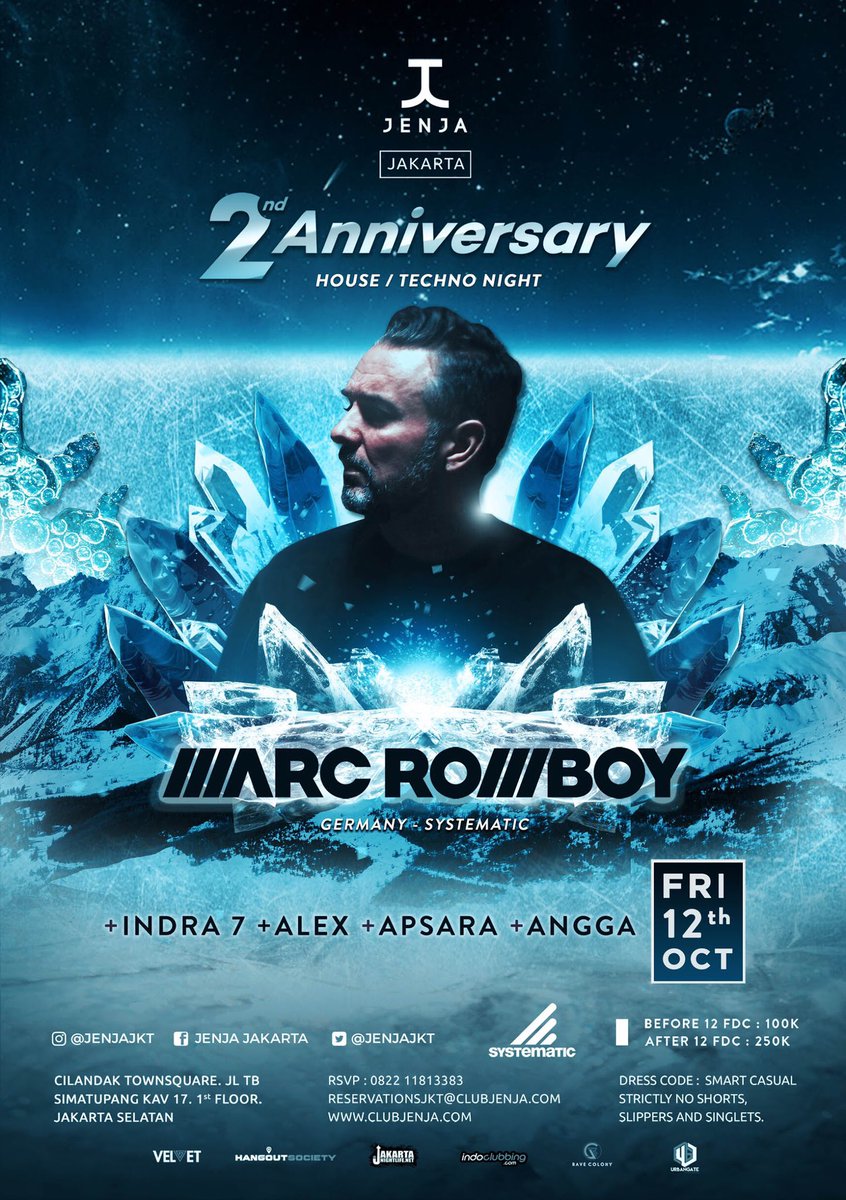 Jenja Jakarta (@jenjajkt) on Twitter photo Tonight we kick off our anniversary weekend with <a href="/marcromboy/">marcromboy</a> #Jakarta #jenja #jenjajkt #clubbing Tonight we kick off our anniversary weekend with <a href="/marcromboy/">marcromboy</a> #Jakarta #jenja #jenjajkt #clubbing