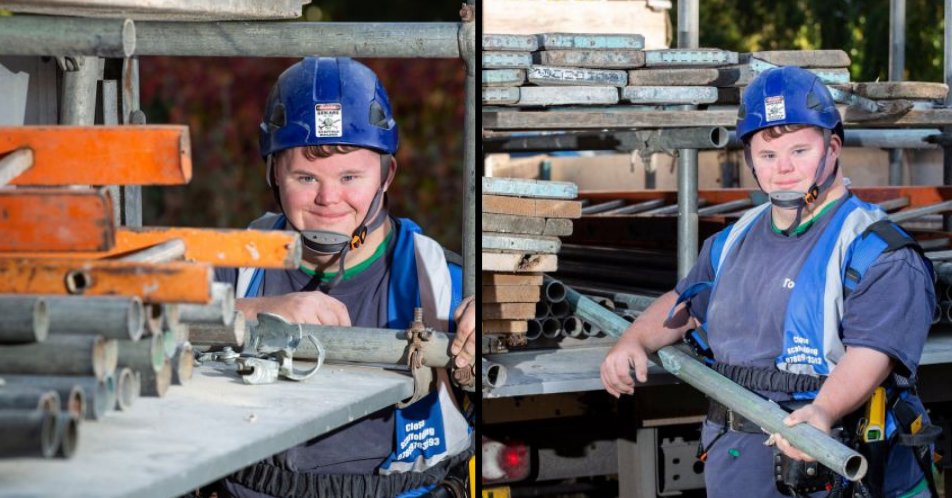 ladbible's tweet photo. Man with Down's syndrome gets his dream job as a scaffolder...
https://t.co/SCaSYa2Jhd https://t.co/10mx9jKhd9