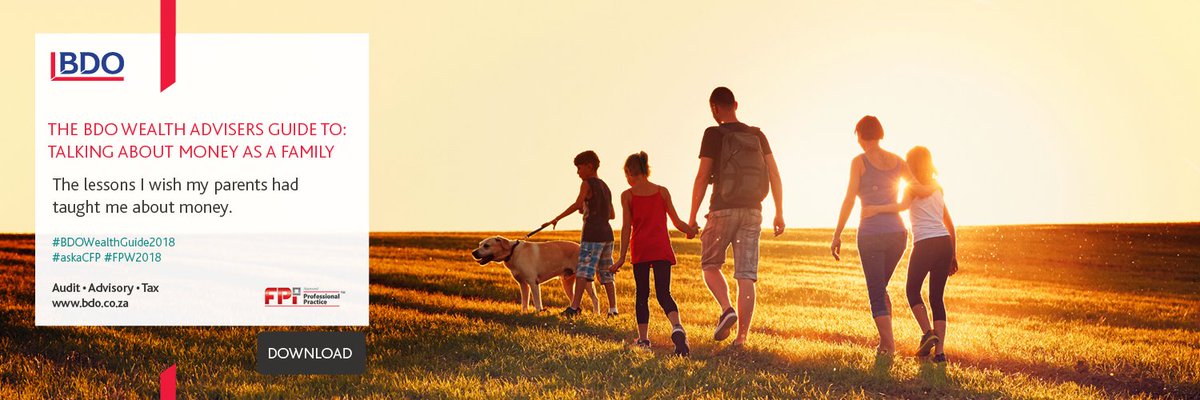 BDO_SA's tweet photo. "When budgeting, the rule of thumb to follow in allocating your income is - 50% to household costs, 20% to your savings and retirement, 20% to cars/Transport and 10% for entertainment." - Read more from our #BDOWealthGuide2018 #askaCFP. https://t.co/iOS3HMV3u2 https://t.co/RVqasccTOA