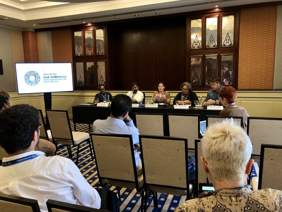 RecourseTeam's tweet photo. An incredibly important discussion at #AMCSO18 on the need to strip int’l finance institutions off immunity as a way of keeping them accountable for the negative impacts of their projects. https://t.co/4mnMU6PVie