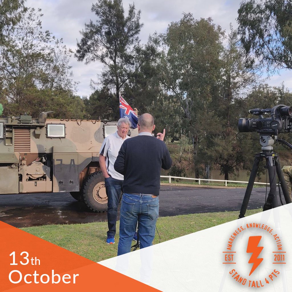 StandTall4PTS's tweet photo. Help us to help our veterans. Join #StandTall4PTS on the 14th of October where we will be taking part in PTS Awareness Day for you to see our convoy vehicles in person along with moving performances from Shell Shock at Kindred Studios. Go online to find out more. @kindredstudios https://t.co/I2mMJcOd6f