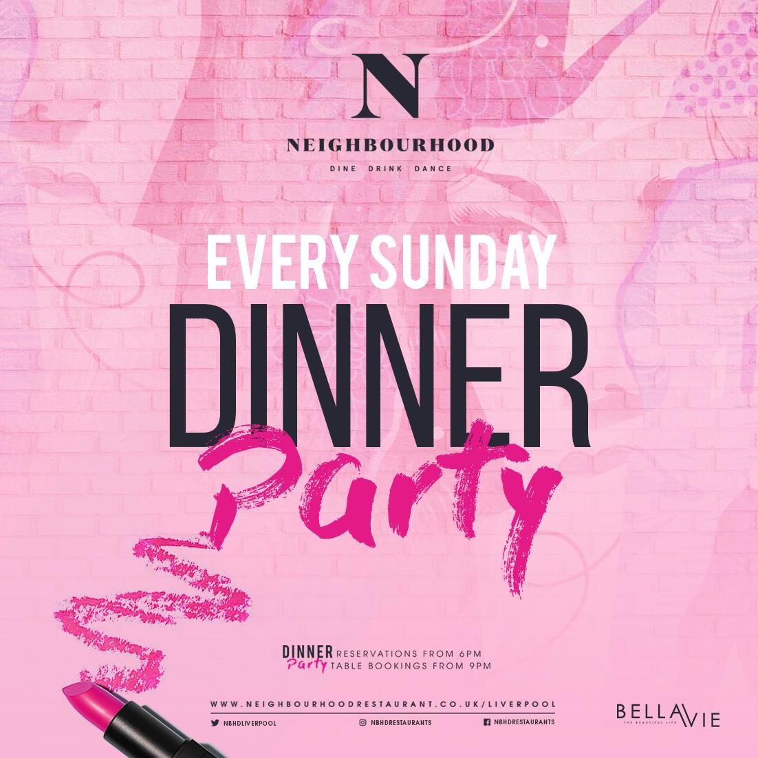 BELLAvie (@bellavieevents) on Twitter photo The Sunday Spot.... <a href="/NBHDRestaurants/">Neighbourhood</a> Tonight๐บ๐ผ
#DinnerParty #DineDrinkDance
6pm - Dinner ๐ด
9pm - Party ๐๐ฝ
Table Bookings Contact Neighbourhood On 0151 230 1717 Or Drop Us A Email At info@bellavie.co.uk The Sunday Spot.... <a href="/NBHDRestaurants/">Neighbourhood</a> Tonight๐บ๐ผ
#DinnerParty #DineDrinkDance
6pm - Dinner ๐ด
9pm - Party ๐๐ฝ
Table Bookings Contact Neighbourhood On 0151 230 1717 Or Drop Us A Email At info@bellavie.co.uk