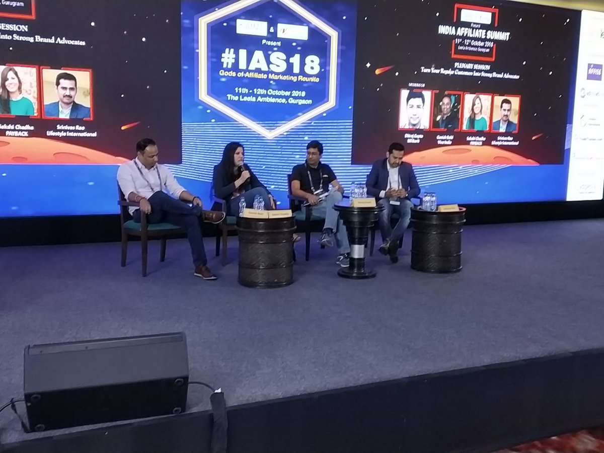 IAMAIForum's tweet photo. #IAS18 Panel discussion titled - 'Turn regular customers into strong brand advocates' moderated by Dhiraj Gupta from @Mfilterit 

@Vivo_India @PAYBACKIndia @Lifestyle_Store https://t.co/LgfkRxEctz