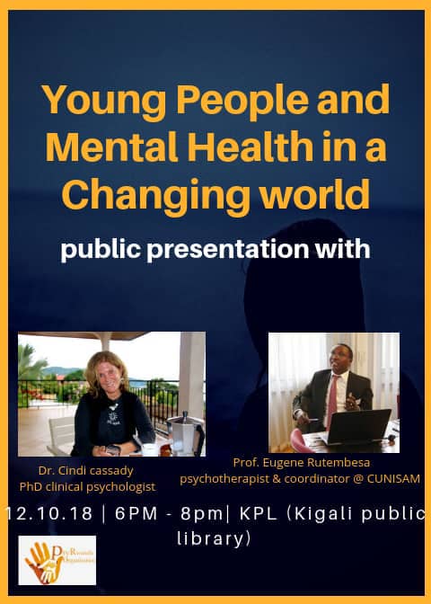 PsyRwanda's tweet photo. G'day #RwoT. Few hours left to go @KigaliLibrary 4 our public discussion in line with the celebration of #WMHDay18. Please join our esteemed panelists who have championed successive intervention methods 4 the promotion of mental Well-being across the world &amp; #Rwanda in particular https://t.co/vvBL4tuYGi
