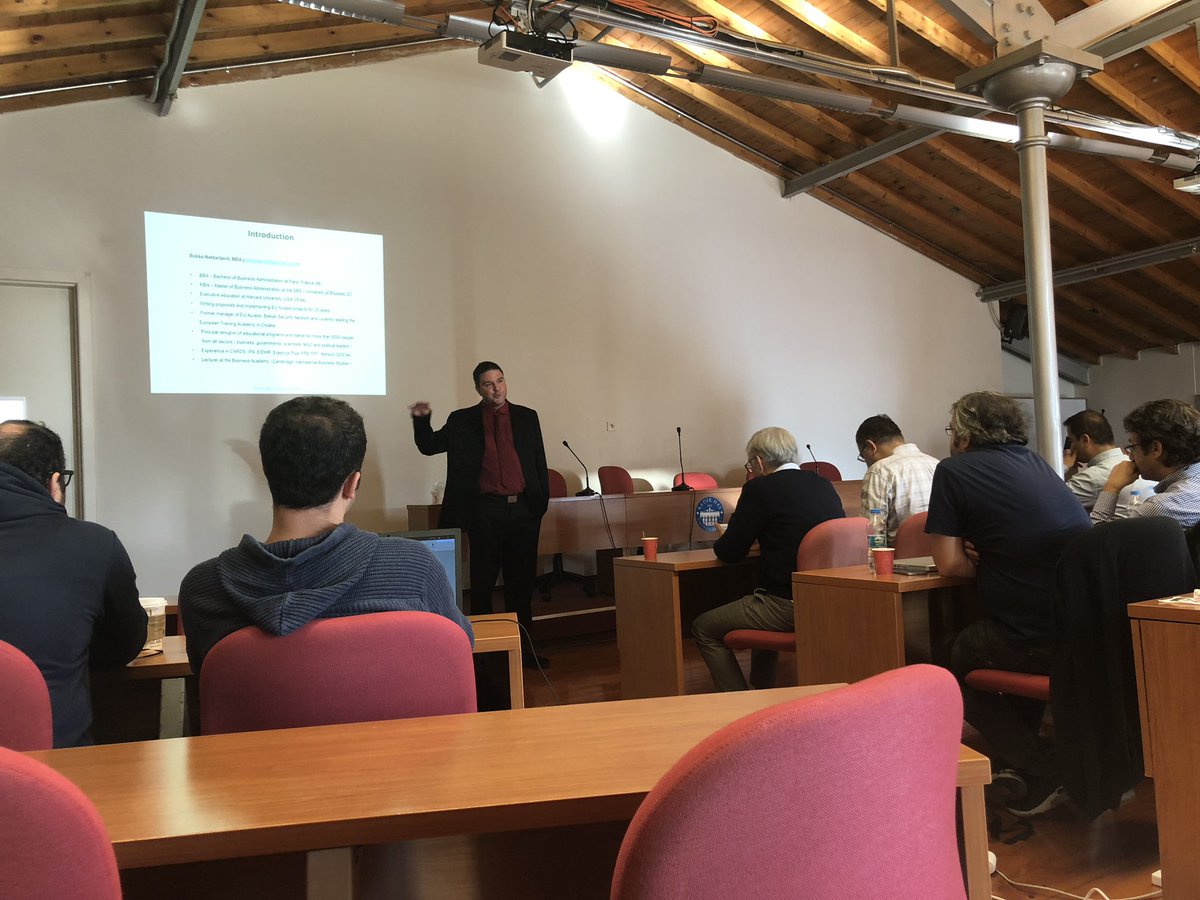 Bosko Nektarijevic yönetiminde 3 günlük H2020 Twinning Proje Yazma Workshop’umuz başladı! Hedef 5 araştırma grubundan 5 proje!