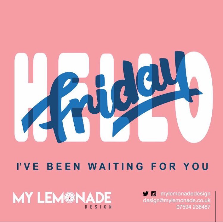 mylemonade1's tweet photo. That Friday feeling  

Graphic Design enquiries contact design@mylemonade.co.uk

#marketing #business #socialmedia 
#branding #liverpool #artwork #socialmediamarketing #designs #logos #graphics #creative #digital #digitalmarketing  #businessdevelopment #friday #FridayFeeIing https://t.co/iQiNLBRGJc