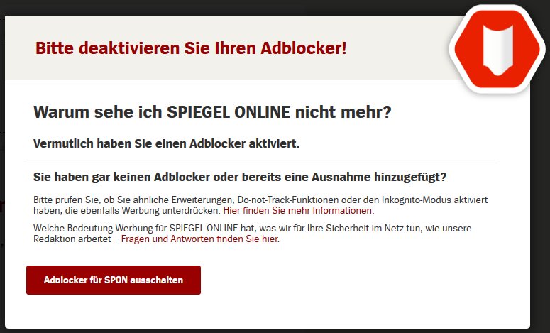 NicoRadio's tweet image. Ich verstehe gut, dass viele Medien auf Werbe-Einnahmen angewiesen sind. Ich habe auch keinen #AdBlocker installiert. Trotzdem verweigert mir @SPIEGELONLINE
den Zugriff, weil ich #DoNotTrack aktiviert habe.
Dreist.